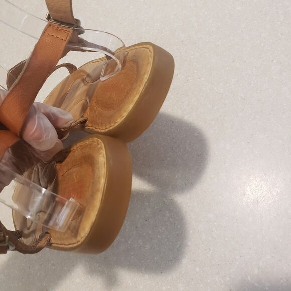 BORN Inya Leather Sandals Women's Size 10M Brown Leather Toe Loop - Picture 6 of 8